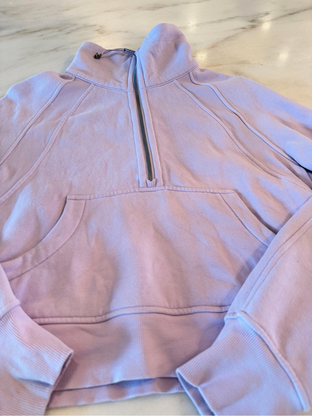 Lululemon scuba half zip lavender purple xs s read